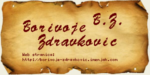 Borivoje Zdravković vizit kartica